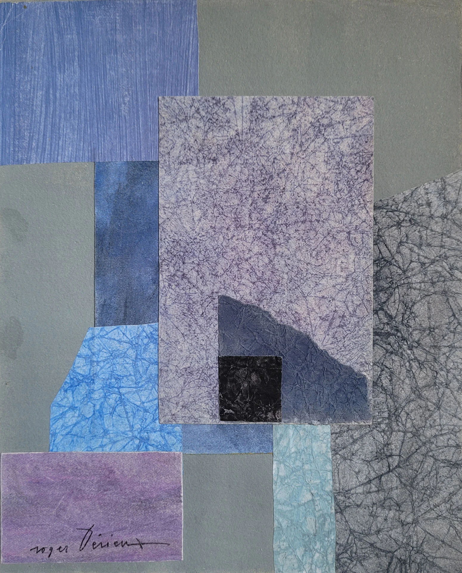 C00 00387 2009 000997 SQ11 Géométrique I Suite Quercynoise 2009 Collage 22 x 17,6 cm