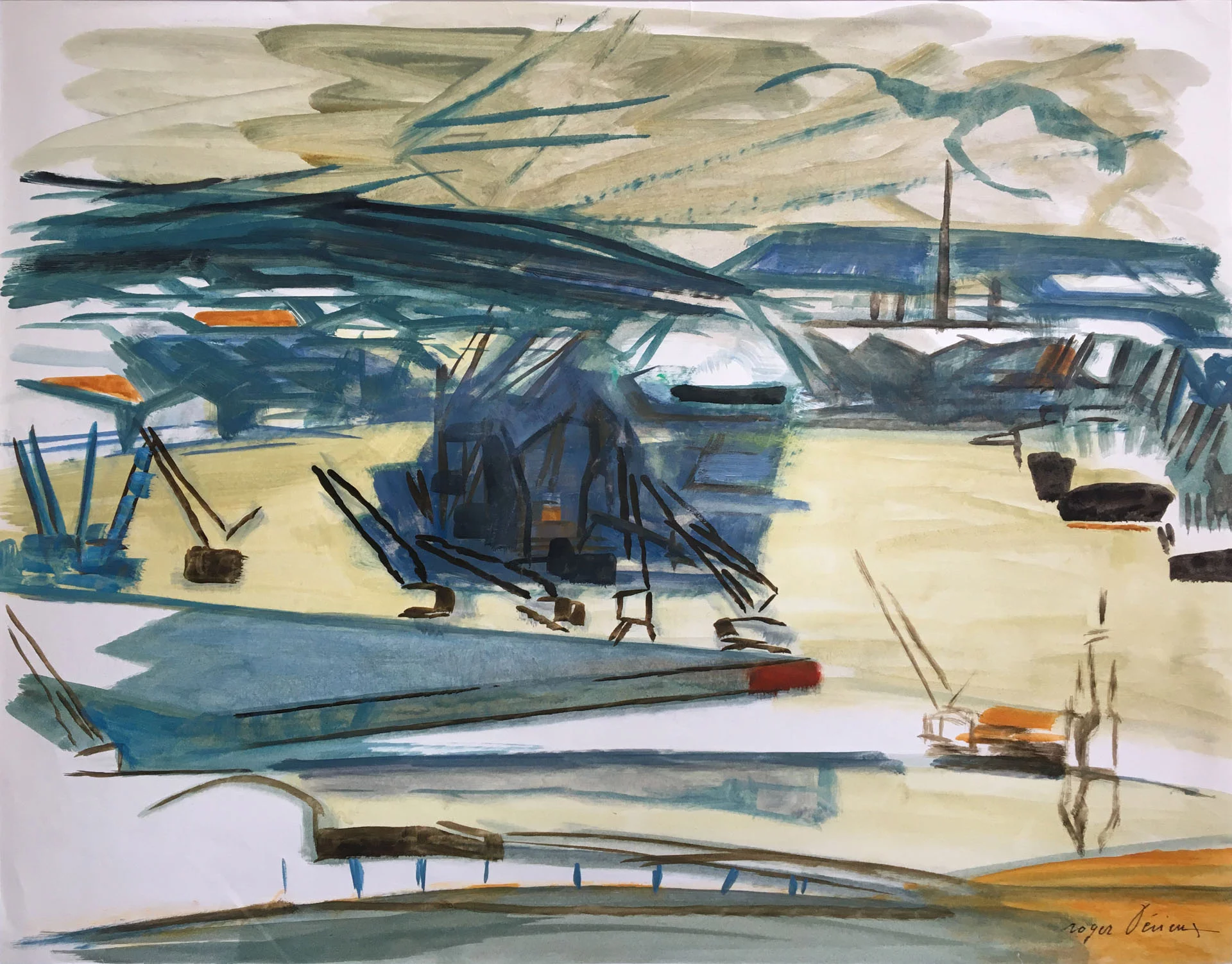 HSP 02322 0000 002060 Rouen (Projet Lilho) Non daté Huile sur papier 43 x 54 cm