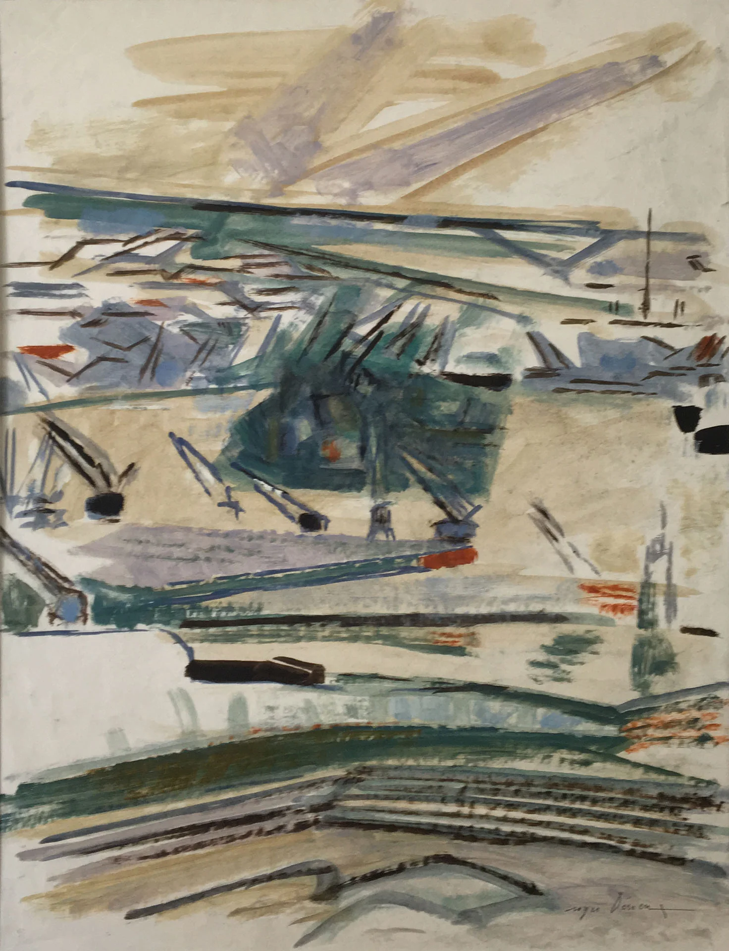 HSP 02322 0000 002061 Rouen sur Seine Non daté Huile sur papier 54 x 43 cm